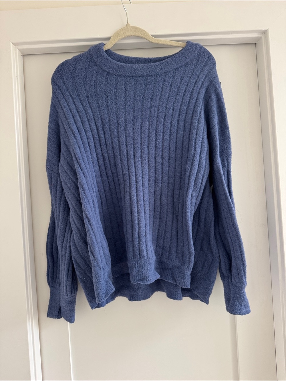 aerie Ribbed Crewneck Sweater - Dusty Blue